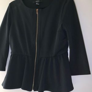 Black peplum top